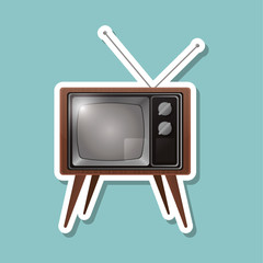 Television icon design, vector illustration