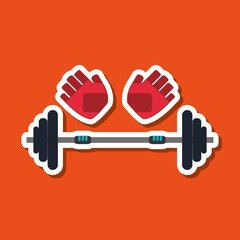 Gym and weights icon design , vector illustration