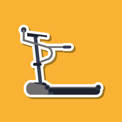 Gym and running machine design , vector illustration