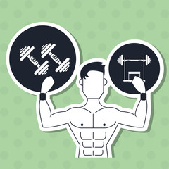 Gym icon design , vector illustration