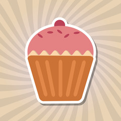 cupcake icon design , vector illustration