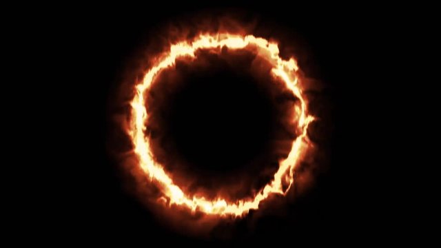 fire ring flame circle 4k animation