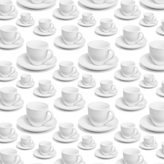  repeat pattern  white porcelain cup