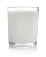 Cup of milk, isolated on white