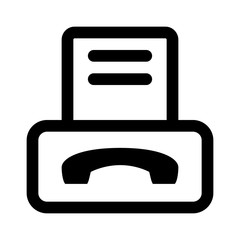 Fax machine flat icon for apps and websites - obrazy, fototapety, plakaty