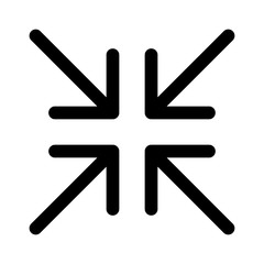 Exit or minimize full screen / fullscreen line art icon for apps and websites