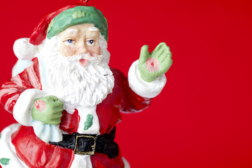 view of a santa claus statue.