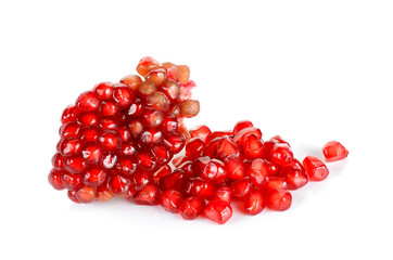 Pomegranate seed isolated on white background