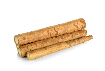 Burdock roots isolated on the white background