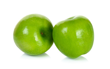 Green apple isolated on the white background