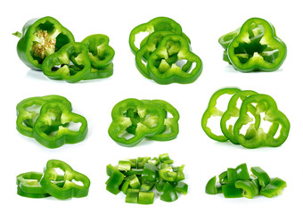 Paprika isolated on the white background