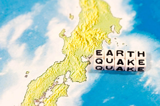 EARTHQUAKE on Japanese map