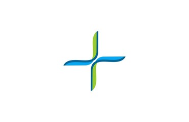 shape cross icon medical logo
