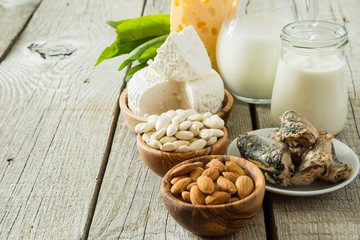 Selection of food that is rich in calcium