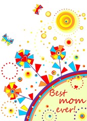 Funny applique for mom