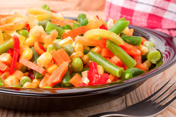 Mexican Mix of Vegetables. Tomatoes, Beans Celery Root Green