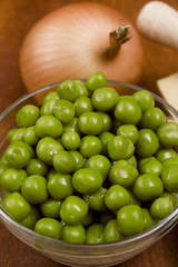 Green peas and onion