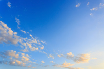 cloudy on clear blue sky