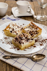Dessert with whipped cream