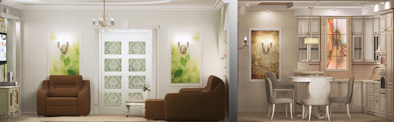 Панорамное изображение квартиры