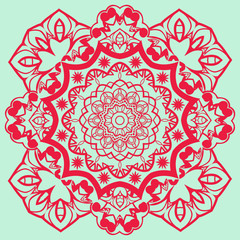 Vector mandala for coloring page.