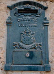 traditional Italian green postbox