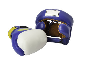 Boxing gloves and helmet kit