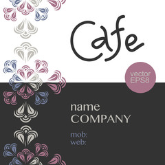 Cafe corporate style. Vector elements for design style