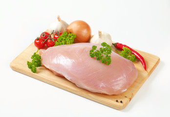 Raw turkey breast