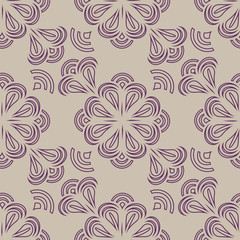 Fototapeta na wymiar Seamless Abstract Pattern. Floral stylish background. Vector repeating texture