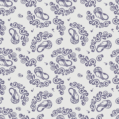 Seamless Abstract Pattern. Floral stylish background. Vector repeating texture