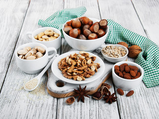 different types of nuts