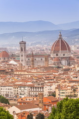 Fototapeta na wymiar Sunset view of Florence and Duomo. Italy 