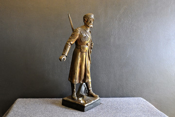 bronze figure a soldier - decor for the house