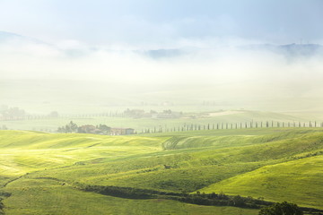 Fototapeta na wymiar Tuscany, panoramic landscape - Italy