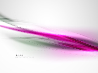 Vector silk white and purple color waves, beauty idea coporate identity template