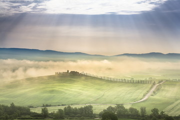 Fototapeta premium Tuscany, panoramic landscape - Italy