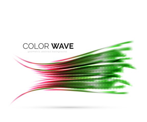 Glossy wave isolated on white background 