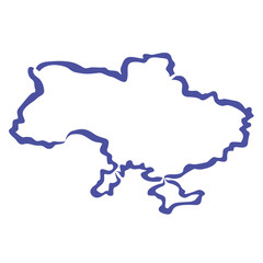 Carte Ukraine, contours