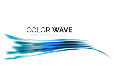 Glossy wave isolated on white background 