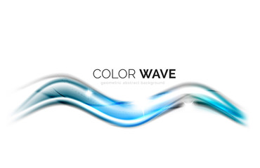 Glossy wave isolated on white background 