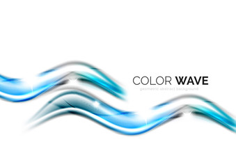 Glossy wave isolated on white background 