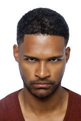angry african-american man