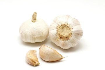 garlic  isolated on white