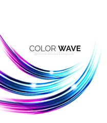 Blurred vector wave design elements