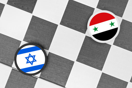 Draughts (Checkers) - Israel vs Syria - conflict between states because of annexation of Golan heights territory