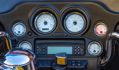 Painel de motocicleta.