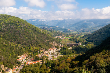 Fototapeta na wymiar Aerial view of town village near Terni in Umbria, Italy