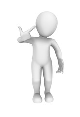 3d abstract human. Gesture of despair.