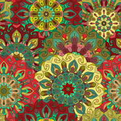 Seamless pattern. Vintage decorative elements.